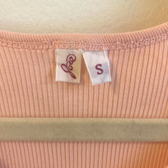 Joie Tank Top Boho Peach with Flower Design, Size S - Picture 8 of 9